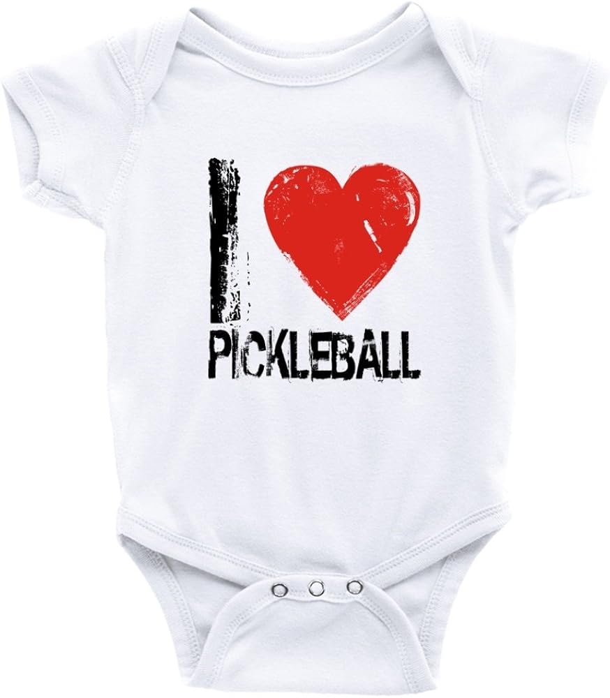 Teeburon I Love Pickleball Baby Bodysuit Amazon.co.uk Clothing