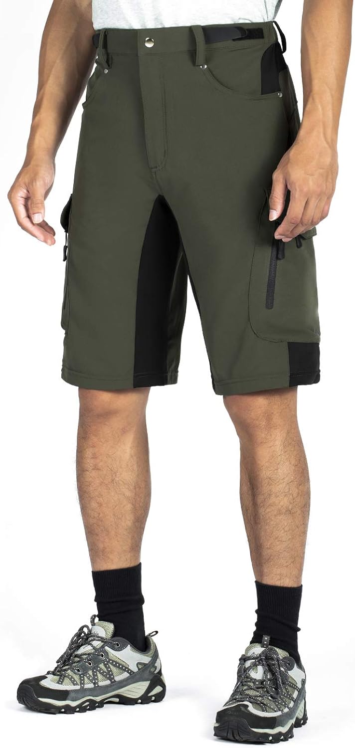 XKTTAC Men's Outdoor Quick Dry Lightweight Stretchy Shorts for Hiking, Tactical, Camping, Travel with 6 Pockets : Clothing
