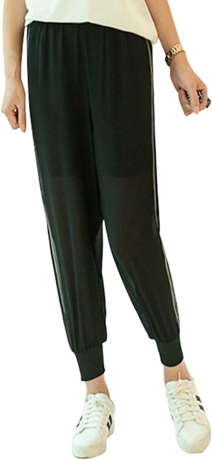 dextrad Hot Womens Chiffon Casual Haren Pants Plus Size Palazzo Sports Slacks Sweatpants