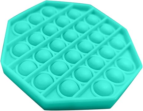 Amazon Com Push Pop Bubble Fidget Sensory Toy Octagon Stress And Anxiety Relief For Homeschool Office Good For Kids With Add Adhd Or Autism And Adults Green Office Products