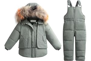 SRKRANDO Baby Boy Snowsuit Winter Clothes Toddler Snow Pants And Jacket Kids Girls Coats
