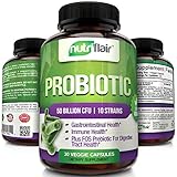 Premium Probiotic Supplement - 50 Billion CFUs Probiotics & 10 Targeted Strains - Natural Digestive, Gastrointestinal, Urologic & Regularity Support for Men & Women, 30 Veggie Capsules