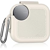 POZCIS for CMF Buds 2 Plus/CMF Buds 2 / CMF Buds Pro 2 Case Cover, Soft Silicone Protective Earbuds Case, Headphones Case with Carabiner Accessories Set(White)