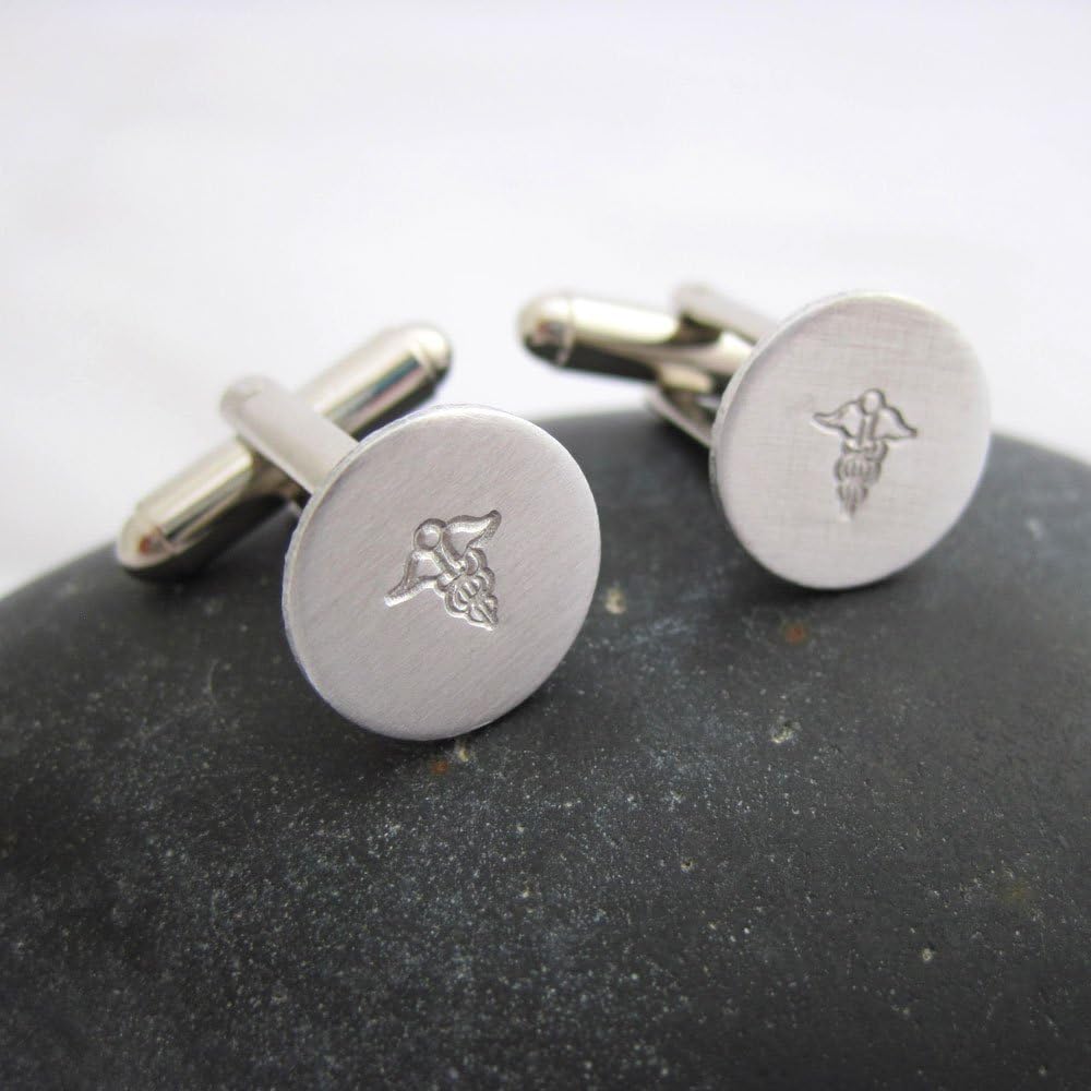 Medical Caduceus Cufflinks For Doctors Medical Students and Staff