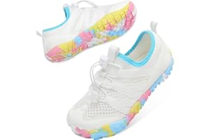 JOINFREE Kids Water Shoes Boys Girls Quick-Dry Aqua Socks Barefoot Beach Swim Shoes Lightweight Non-Slip Rubber Sole for Pool