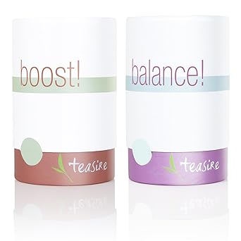 Teasire Soul Kur – Das leckere Tee Set für Energie am Morgen und Entspannung am Abend enthält 2 Sorten: Boost! und Balance! –