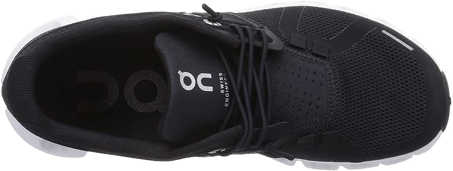 On Men's Cloud 5 Sneakers, Black/White, 10.5