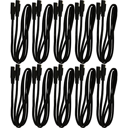 10x 5 foot SAE-SAE motorcycle battery charger extension leads