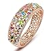 Qianse Party Queen Bangle Bracelet Made With Multicolor Austrian Preciosa Crystals