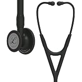 3M Littmann Cardiology IV Diagnostic Stethoscope, 6163, More Than 2X as Loud, Weighs Less, Stainless Steel Black-Finish Chestpiece, 27" Black Tube, Stem, and Headset