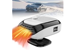 hoehew Car Heaters for Vehicle, 2 in 1 Battery Powered Truck Heater Lighter Windshield Defogger and Defroster, 2025 Upgrade Heating Cooling Fast Windshield Defrost Defogger (White, 24V for Truck)