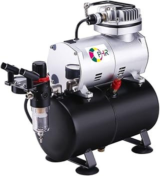 OPHIR 110V AS186A Pro Airbrush Kit with Airbrush Compressor