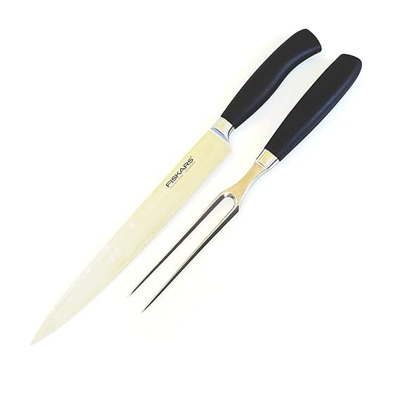 Fiskars profi Kochmesser Set Tranchiermesser + Bratengabel made in Solingen Germany zum Aktionspreis