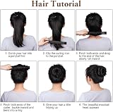 URAQT Hair Bun Shaper 2Pcs Donut Bun Maker French Twist Fold Wrap Band view 4