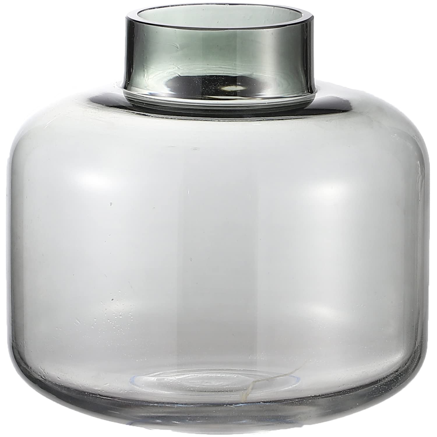 Photo 1 of PORPAN Short Glass Vase for Flowers, Black Glass Vases, Round Glass Vases, 6 Inch Small Flower Vases for Living Room, Dining Table, Wedding, Bookshelf, Office Decor
