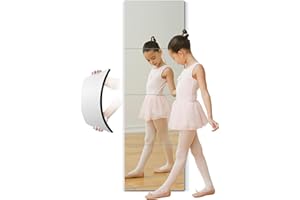 quegau Full Body Wall Mirror for Kids,Self Adhesive Mirrors for Wall,4 Pack 10"x10",Made of Shatterproof Plexiglass Acrylic,Unbreakable Kids Body Mirrors Tiles for Bedroom, Children's playroom