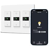 Milfra WiFi Dimmer Switch with Digital Display Single-Pole 3 Way 4 Way Control 3Gang
