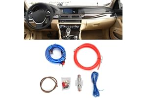 Car Subwoofer Audio Speakers Replacement Zinc Alloy Power Amplifier Cable Kit
