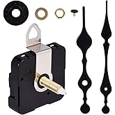 Carkio Long Shaft High Torque Hook Quartz Clock Movement - 31MM With 2 PCS Hands, DIY Repair Wall Clock Kit, 1 Set