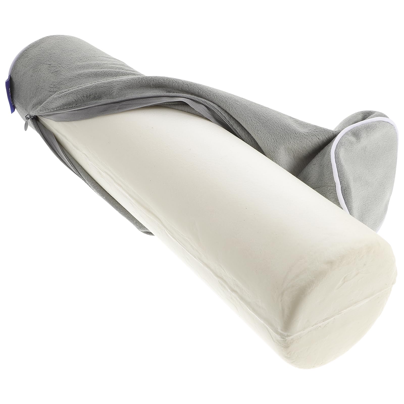 IMIKEYA Cervical Memory Foam Neck Roll Pillow Round Support Cushion for Neck Alignment and Lumbar Support Ideal for Side and Back Sleepers