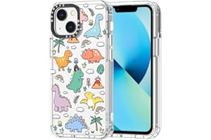 MOSNOVO Case for iPhone 13, [Buffertech 6.6ft Military-Grade Drop Protection] [Anti Peel Off Tech] Clear TPU Bumper Phone Case Cover Design - Dinosaur Land