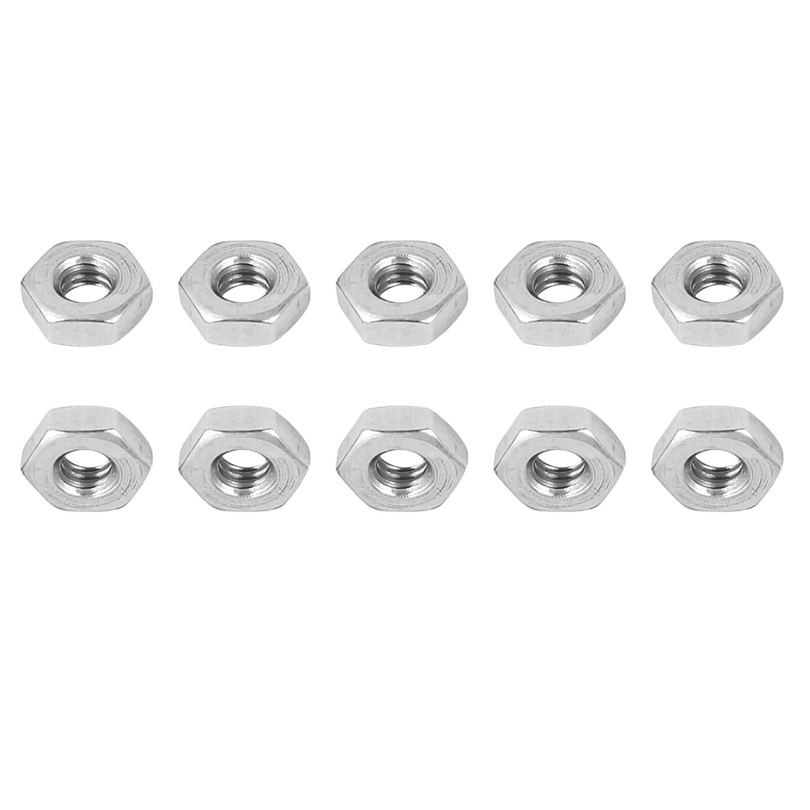 DTGN #8-32(UNC) Hex Nuts - 20Pack - Good for Home Garage Repair - Stainless Steel Hexagonal Nuts - Silver Tone