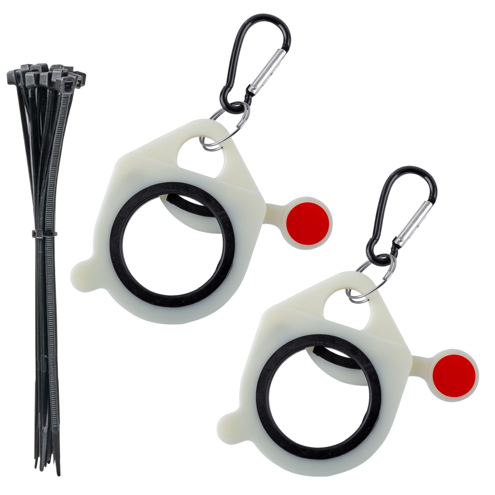 AWAVM Zip Ties Organizer Holder，Light Metal Cable Ties Cable Tie Holder Belt Zip Tie Tool, Reusable and Multi-Purpose Zip Tie Organizers,Fits Most Zip Ties, Outdoor (2)