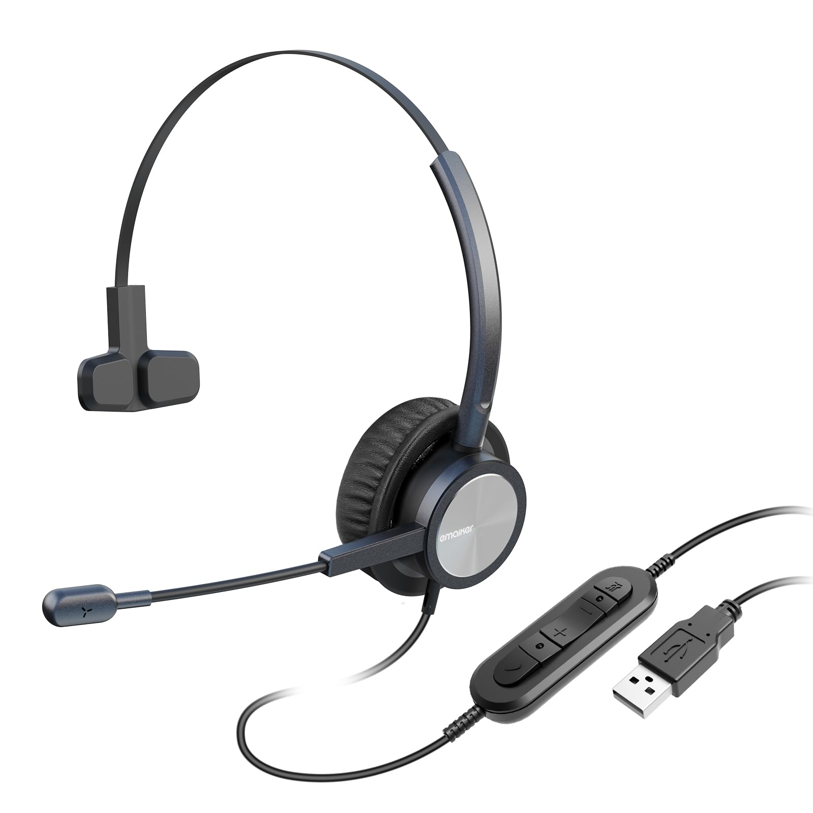 EMAIKER One Ear USB-A Headset with Microphone for PC-SOLD OUT!