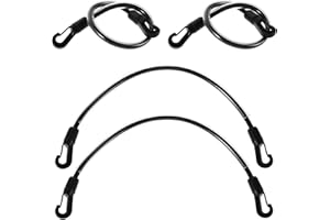 PENIKOKO 4Pcs Horse Blanket Leg Straps Replacement with Double Clips, 56Cm Black Elastic Tail Cord for Winter