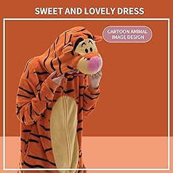 COSUSKET Snug Fit Unisex Adult Tigger Onesie
