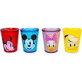Disney Mickey Mouse and Friends Faces 1.5-Ounce Plastic Freeze Gel Mini Cups, Set of 4 | Insulated Cooling Drinkware Chiller