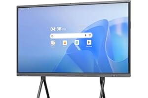 Shiarffe X5 Smart Board 4K 86 Inch Interactive Whiteboard Google EDLA-Certified All-in-One Touchscreen Digital Display Built-in 48MP Camera Mics and Speaker for Classrom Hybrid Work