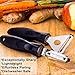 Triple Your Peeling Speed - Set of 2 Peelers For The Price of One, Sharp and Durable, Stainless Steel Double-edged Blades For All Fruits and Vegetables - Dishwasher Safe, Easy To Clean