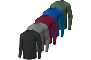 CE' CERDR Men's Long Sleeve Tee Shirt Quick Dry Tshirt - Moisture Wicking Shirt Sun Protection T-Shirt for Fishing Hiking