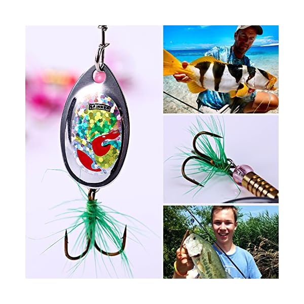 Sougayilang-Rotatable-Spinning-Fishing-Lure-with-Feather-Pack-of-30pcs