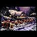 LED Lighted Santa and Reindeer Making Deliveries Christmas Canvas Wall Art 15.75