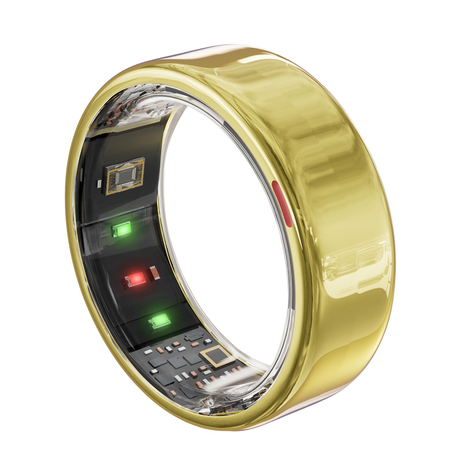 Photo 1 of POBOVi Smart Ring - Sleep/Stress/HR Tracker - Size First with Sizing Kit - Up 5-7 Days Battery Life - Using Wireless Charging Case - No APP Subscription - iOS/Android Compatible (Gold, Size 10)