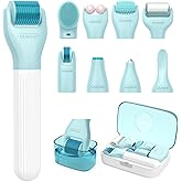 Derma Roller Set - UUPAS 10 in 1 Microneedling Roller Kit for Face, Body, Hair, Beard and Scalp - Ice Face Rollers for Women and Men with Storage Case