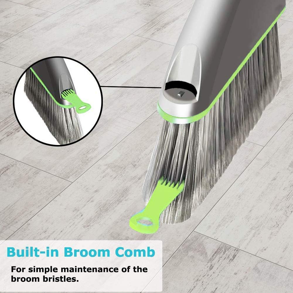 Guay Clean Angled Broom and Dustpan Set with Adjustable Handle Easy