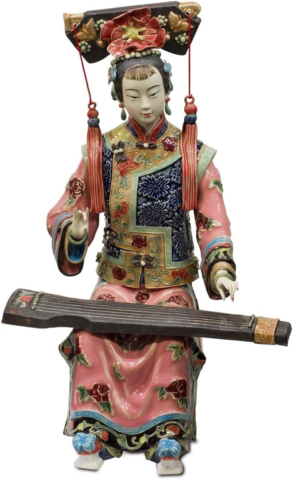 Chinese Porcelain Doll Playing Gu