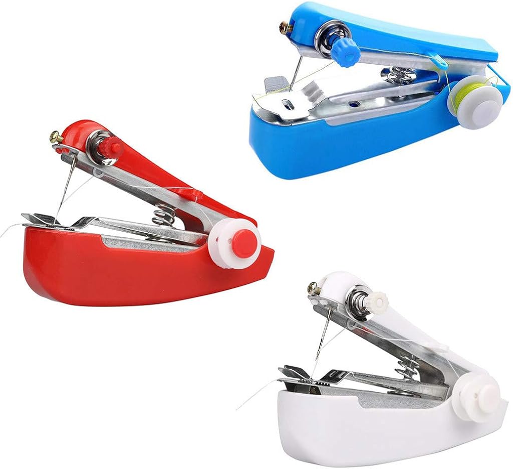 FDSD Handheld Sewing Machine, Mini Travel Household Stitch Manual Portable Cordless Handheld Sewing Machin