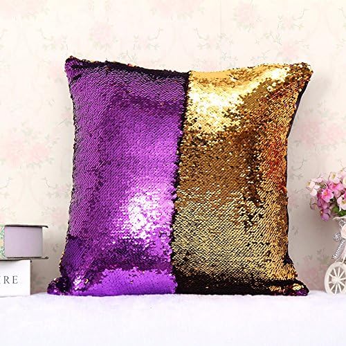 Gaobei Two Tone Glitter Reversible Sequins Mermaid Pillow Cases Magic Mermaid Sequin Pillow Cushion Cover