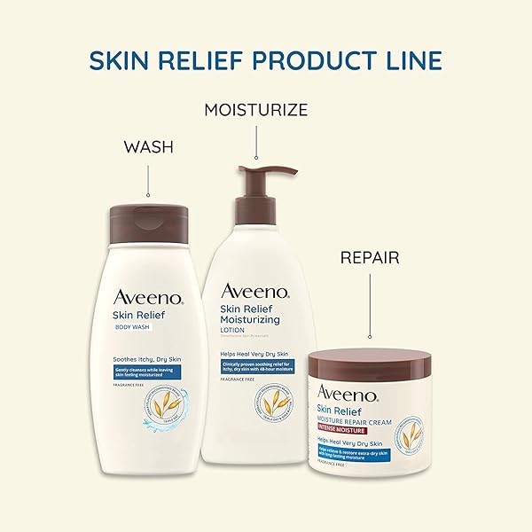 AVEENO SKIN RELIEF INTENSE MOISTURE REPAIR BODY CREAM WITH TRIPLE OAT & SHEA BUTTER FORMULA, HELPS HEAL, REPAIR & RESTORE VERY DRY SKIN WITH LONG-LASTING MOISTURE, FRAGRANCE-FREE, 11 OZ