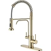 APPASO Gold Kitchen Faucet with Water Filter, Brushed Gold Kitchen Sink Faucet, 3 in 1 Kitchen Faucet (Without Water Filtration Device)