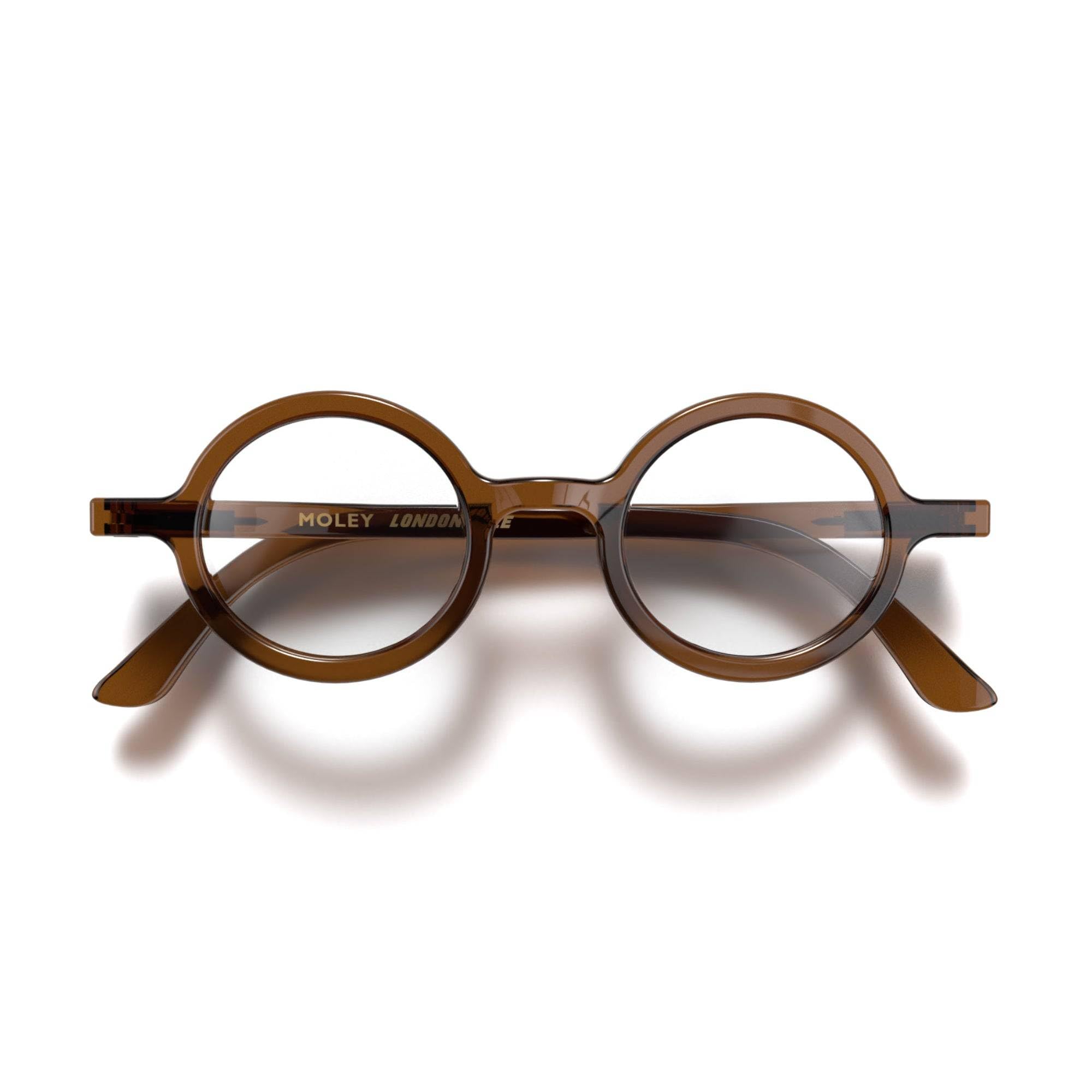 LONDON MOLE® Moley reading glasses | Cool round shaped readers | Men’s Women’s Unisex | Spring hinges
