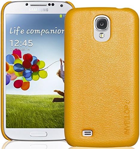 INVELLOP Orange Leatherette Case Cover for Samsung Galaxy S4 SIV i9500 (Galaxy S4, Orange)