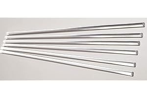 BEST ACRYLICS 6 Pieces 1/4” Diameter 12” Long Clear Acrylic PLEXIGLASS Lucite Plastic Rod .25"