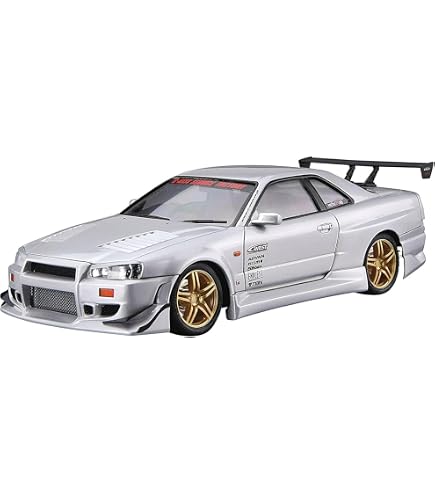 Aoshima Kit Modellistico Nissan R32 Skyline GTR Custom Wheel Crystal White, Scala 1/32