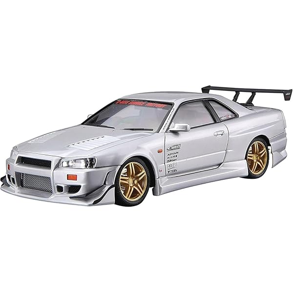 Amazon.com: Aoshima URAS ER34 Skyline Type-R '01 Nissan 1:24 Scale