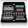 Pyle Universal 5.5’’ Car HUD Head-Up Display Windshield Screen Projector Vehicle Speed & Diagnostic Monitor System Plug & Play OBD2/EUOBD Water Temp, Voltage, Fuel Indications & More (PHUD18OBD)